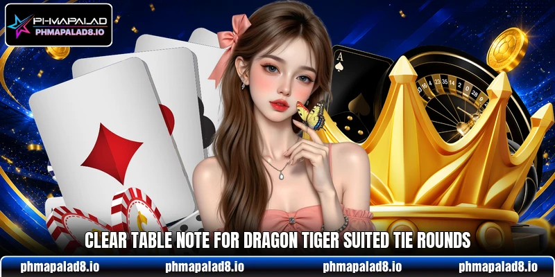 Clear table note for dragon tiger suited tie rounds Clear table note for dragon tiger suited tie rounds