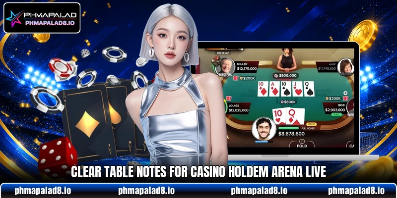 Clear table notes for Casino Holdem Arena Live Clear table notes for Casino Holdem Arena Live
