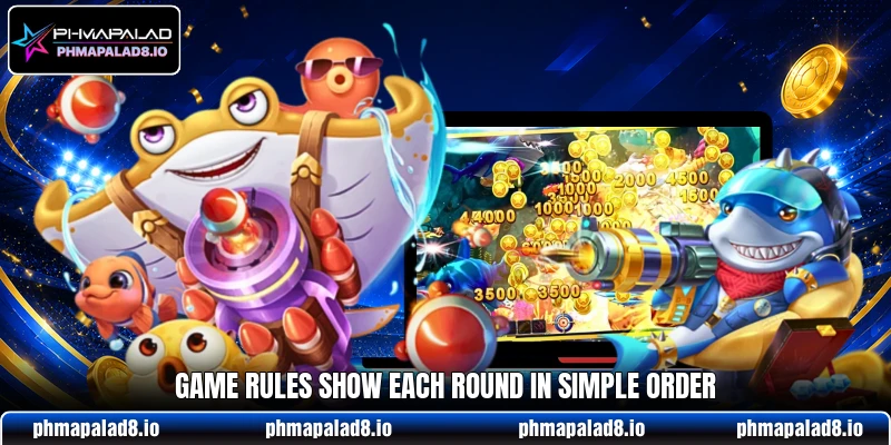 Game rules show each round in simple order Game rules show each round in simple order