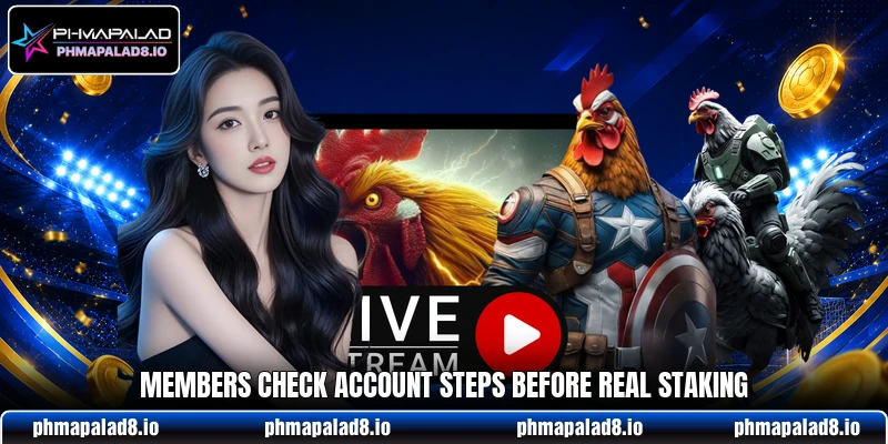 Members check account steps before real staking Members check account steps before real staking