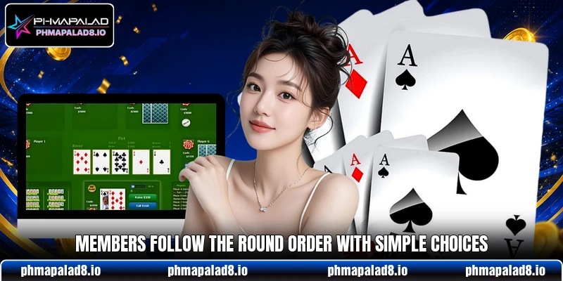 Members follow the round order with simple choices Members follow the round order with simple choices