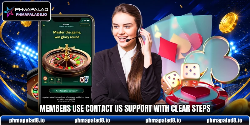 Members use contact us support with clear steps Members use contact us support with clear steps