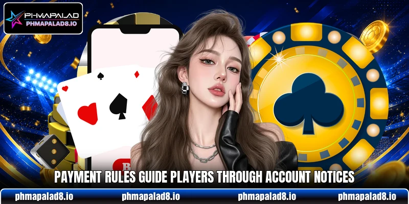 Payment rules guide players through account notices Payment rules guide players through account notices