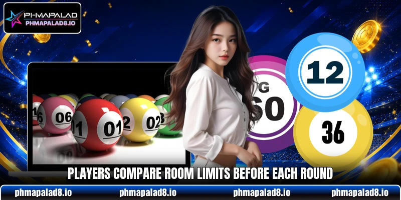Players compare room limits before each round Players compare room limits before each round