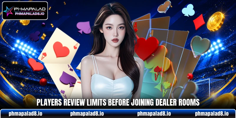 Players review limits before joining dealer rooms Players review limits before joining dealer rooms