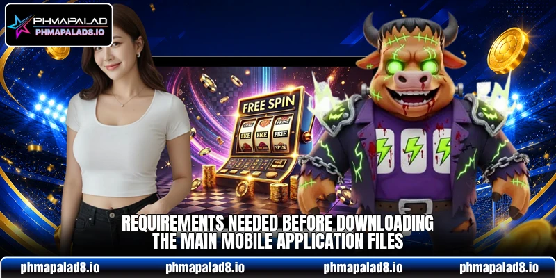 Requirements needed before downloading the main mobile application files Requirements needed before downloading the main mobile application files