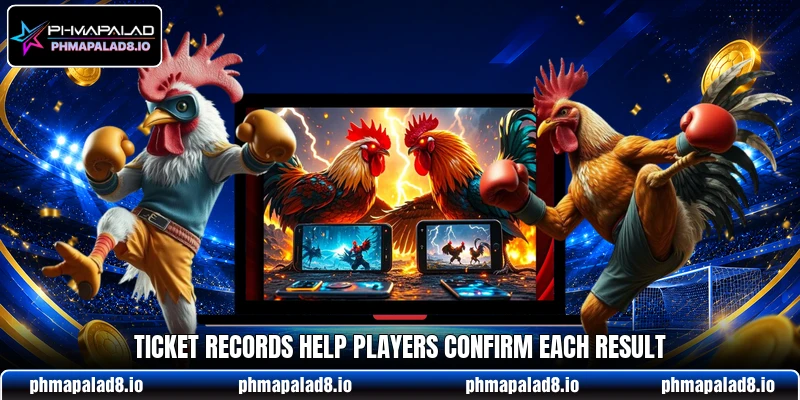 Ticket records help players confirm each result Ticket records help players confirm each result